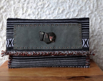 Ethnic Clutch Bag/Boho Handwoven Clutch/Tribal Large Clutch Bag/Thai Clutch Bag/Oversized Clutch/Aztec Bag