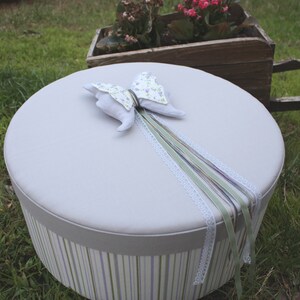 Baptism/Christening Box Carriage/Baptism Fabric Keepsake Box/Christening Box/Linen Storage Box/Butterfly Fabric Box/Greek Orthodox Baptism
