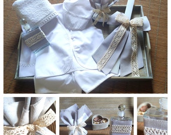 Baptism Set/Baptism Essentials/Baptism Candle/Christening Undergarment/Ladopana/Baptism Oil Set/Lambatha/Lathopana/Greek Orthodox Baptism