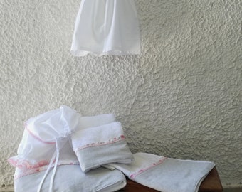 Baptism/Christening Undergarment Set/Ladopana/  Chrisoms/Towel Set/Christening Contents/Lathopana/Greek Orthodox Baptism Set