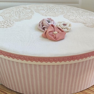 Baptism/Christening Box Carriage/Baptism Fabric Keepsake Box/Christening Box/Linen Storage Box/Fabric Flower Box/Greek Orthodox Baptism