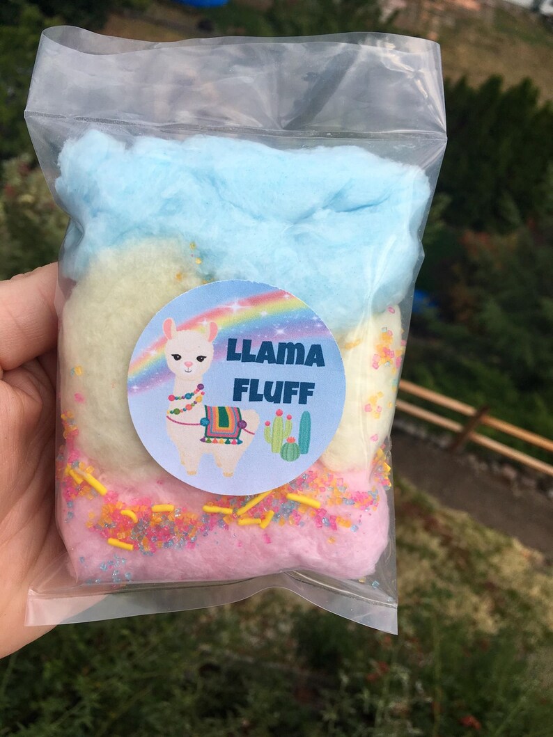 Llama Cotton Candy 40 Cotton Candy Party Favor Llama Favor Etsy