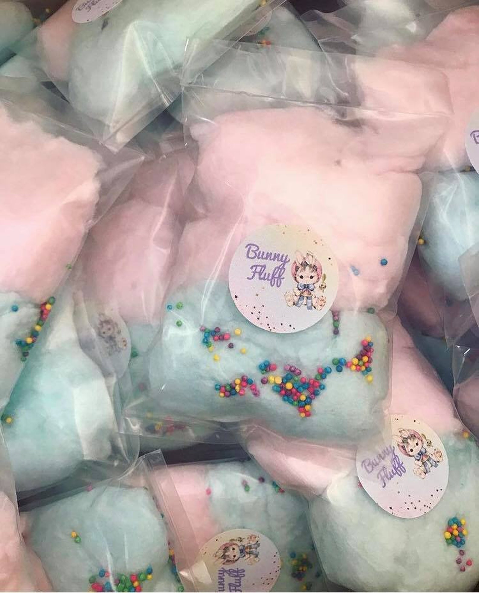 Cotton Candy Favors 25 Cotton Candy Bags Goodie Bags Etsy