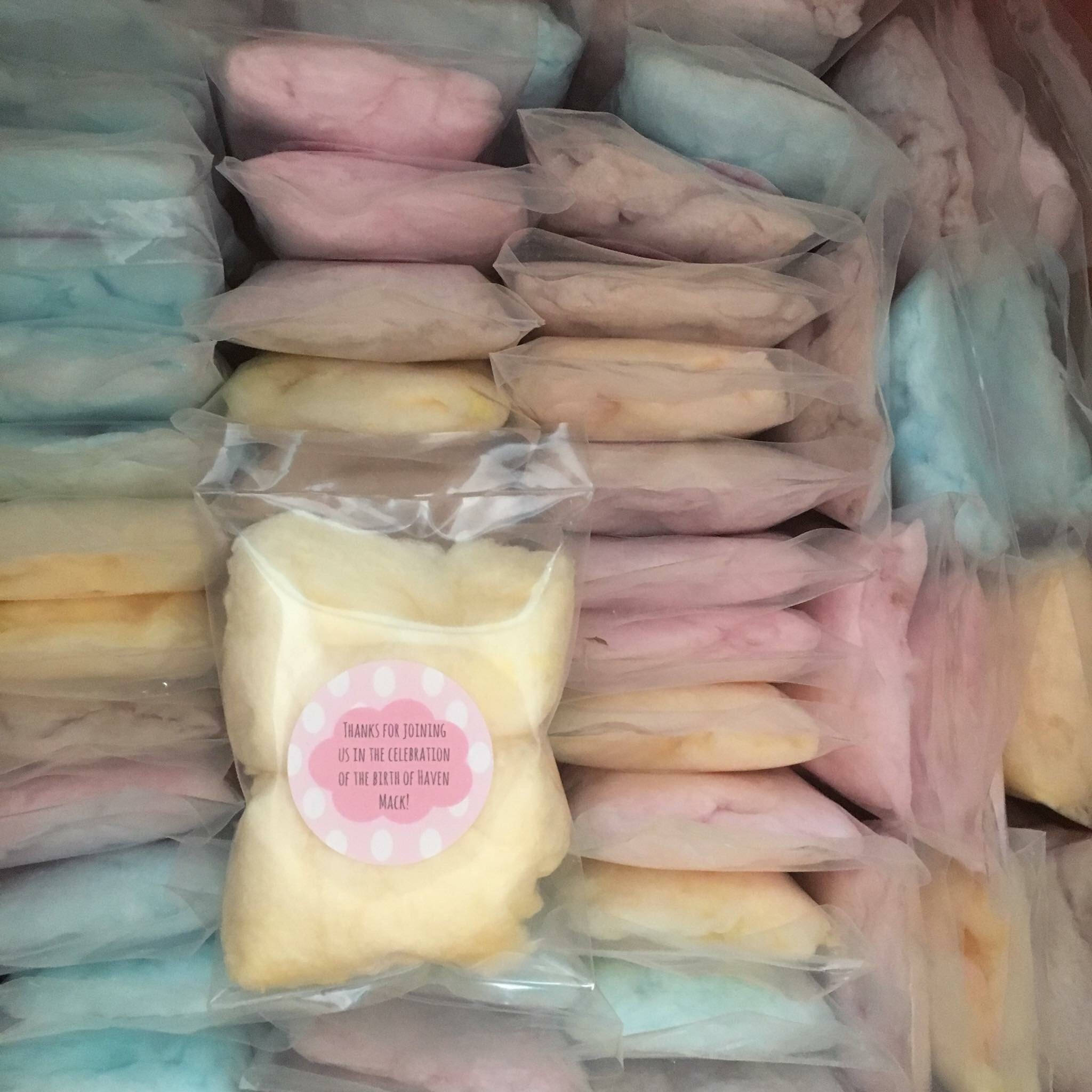 Cotton Candy Favors 500 Cotton Candy Bags Goodie Bags Etsy