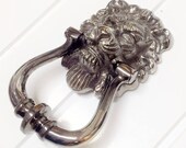 Aged Nickel Lion 39 s Head Door Knocker