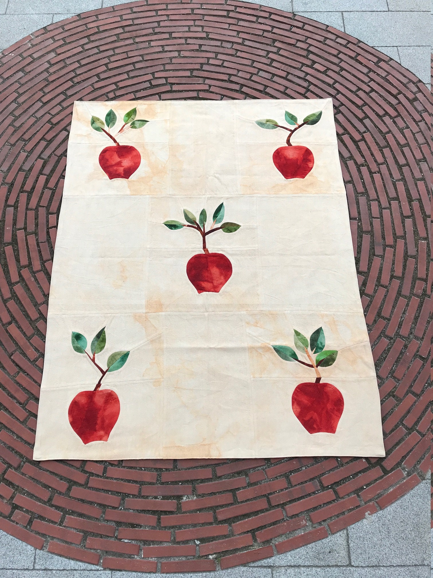 6.3 x4.8 ft apple rug tapestry wool rugwall hanging rug Etsy