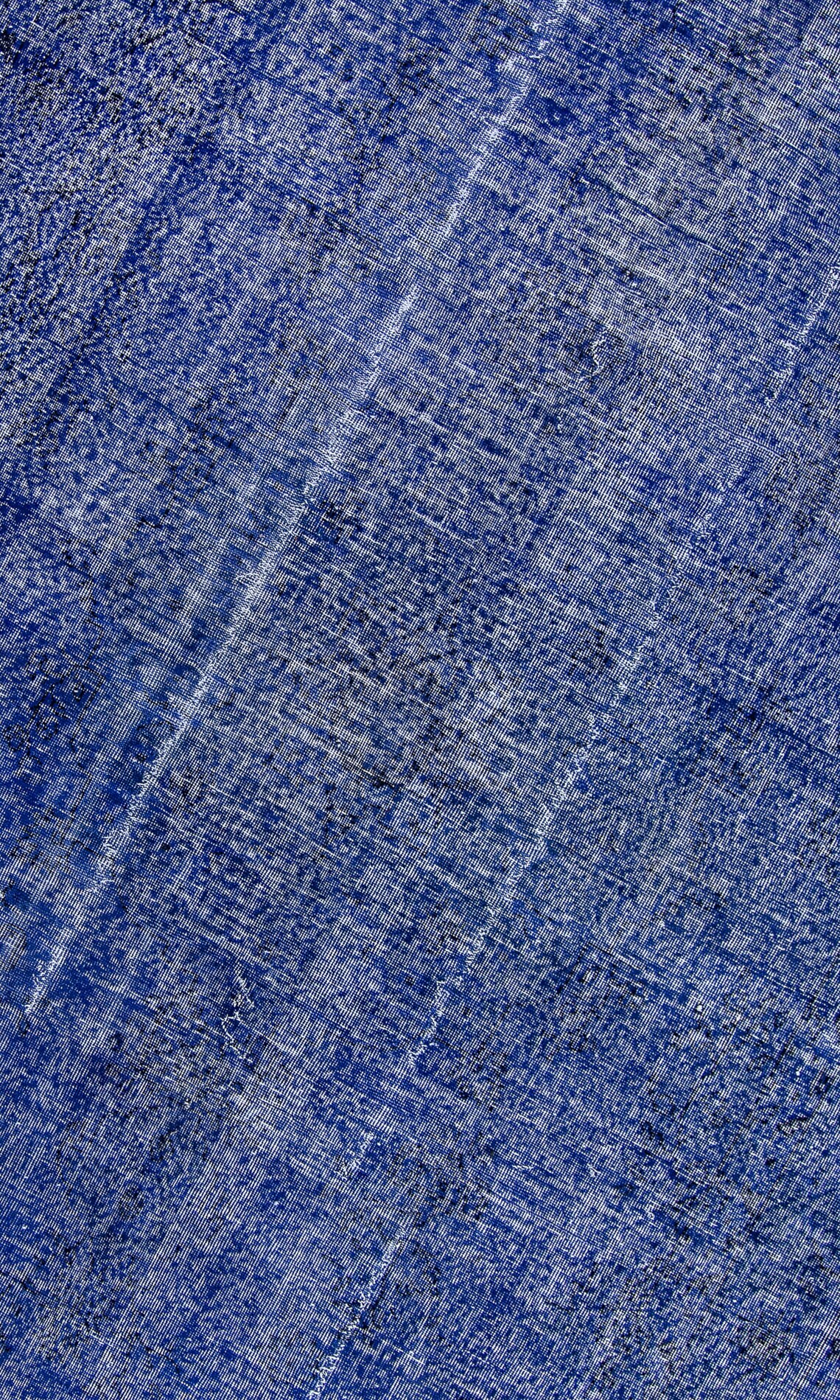 Navy blue Rug vintage over dyed solid blue carpet living Etsy