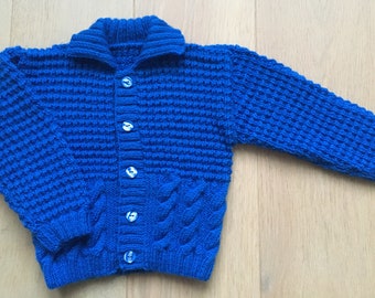 Baby boys knitted cardigan, baby handknitted cardigan, boys knitted cardigan, baby sweater