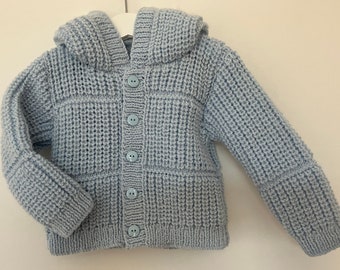 Baby boy cardigan, Baby boy hoodie, Baby Cardigan, baby hoodie, Handknit baby cardigan, handknit baby hoodie