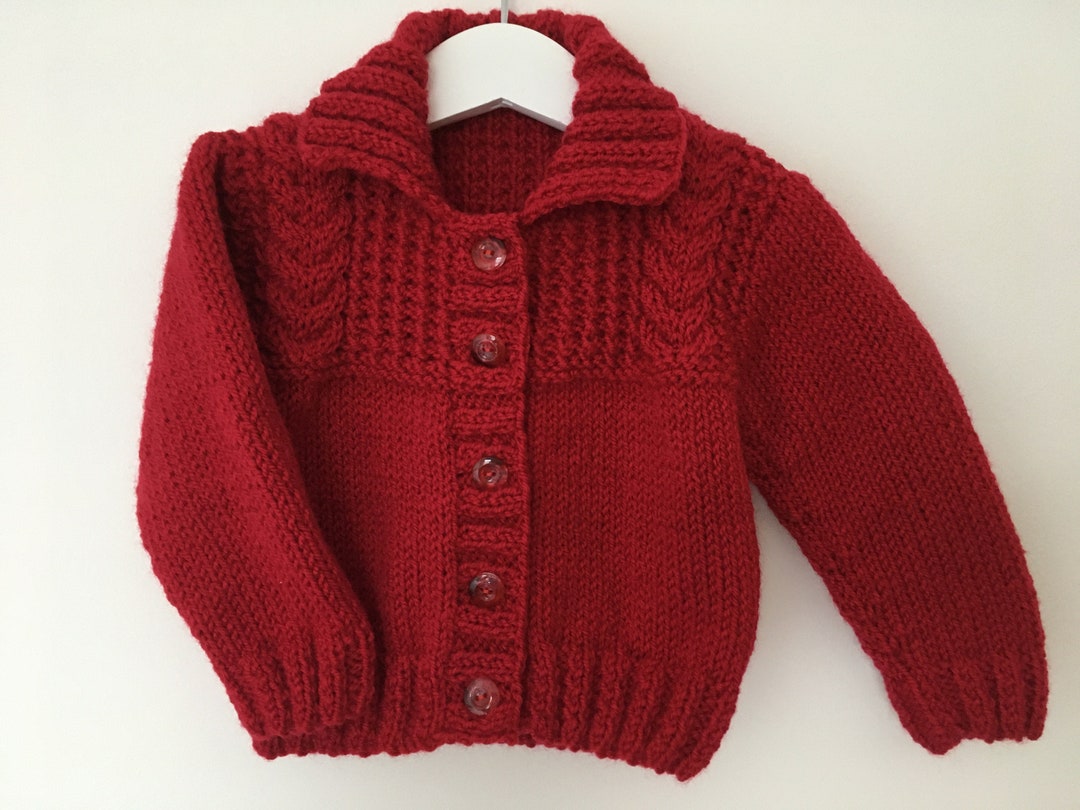 Baby Cardigan, Handknitted Baby Cardigan, Baby Sweater, Baby Girl Cardigan Etsy