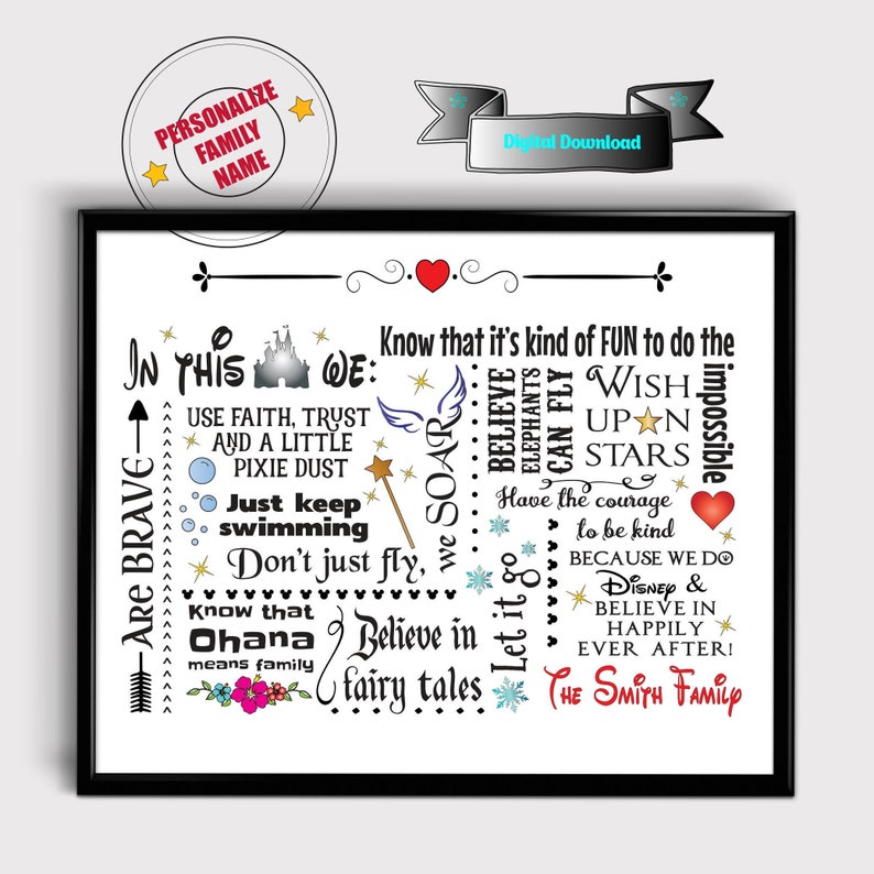 Wedding Gift Couple Love Gift Personalised Disney