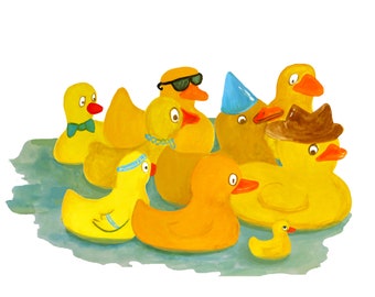 Fine Art Print: Duck Race