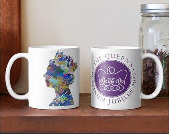 Jublilee Souvenir Mug |  Queen Elizabeth II Platinum Jubilee Coffee Mug | Commemorative Memorabilia Souvenir Tea Cup