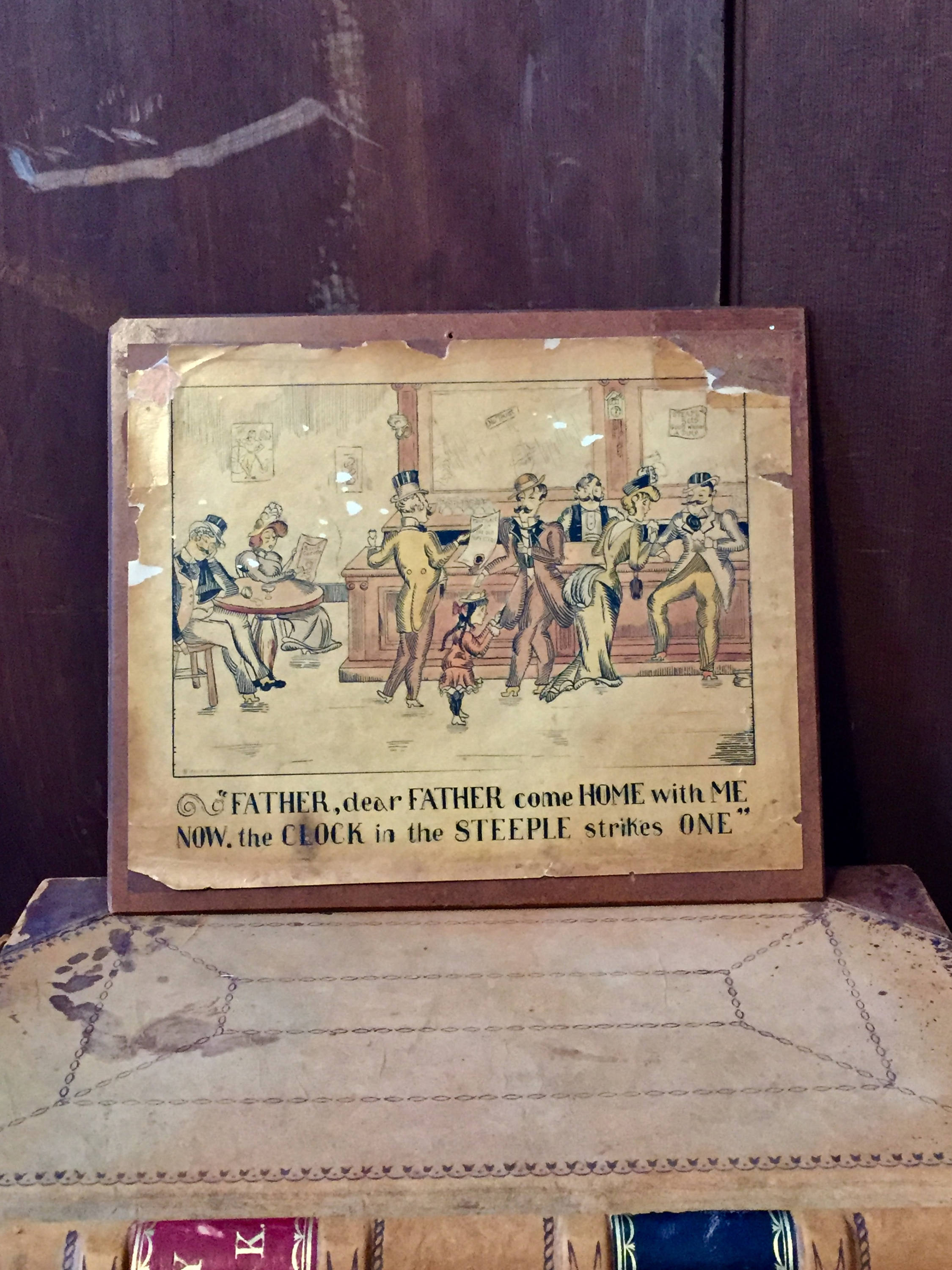 C.P.Meier Litho-1932-Father Dear Father Song Title-paper on board