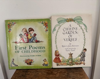 Set of 2 TASHA TUDOR illustrated Poetry/Verse books