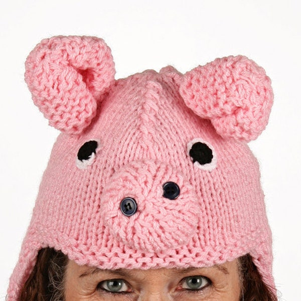 Hat animal - UNIKAT - handmade funny hat in the shape of a pig for children