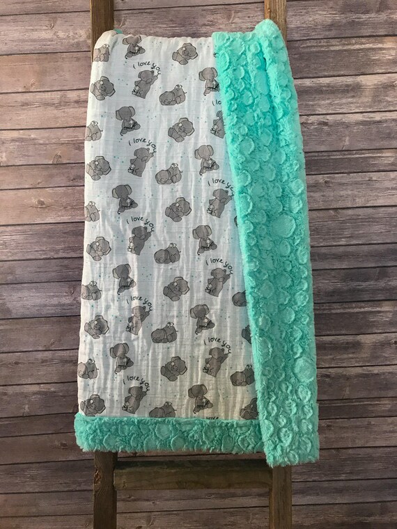 elephant minky blanket
