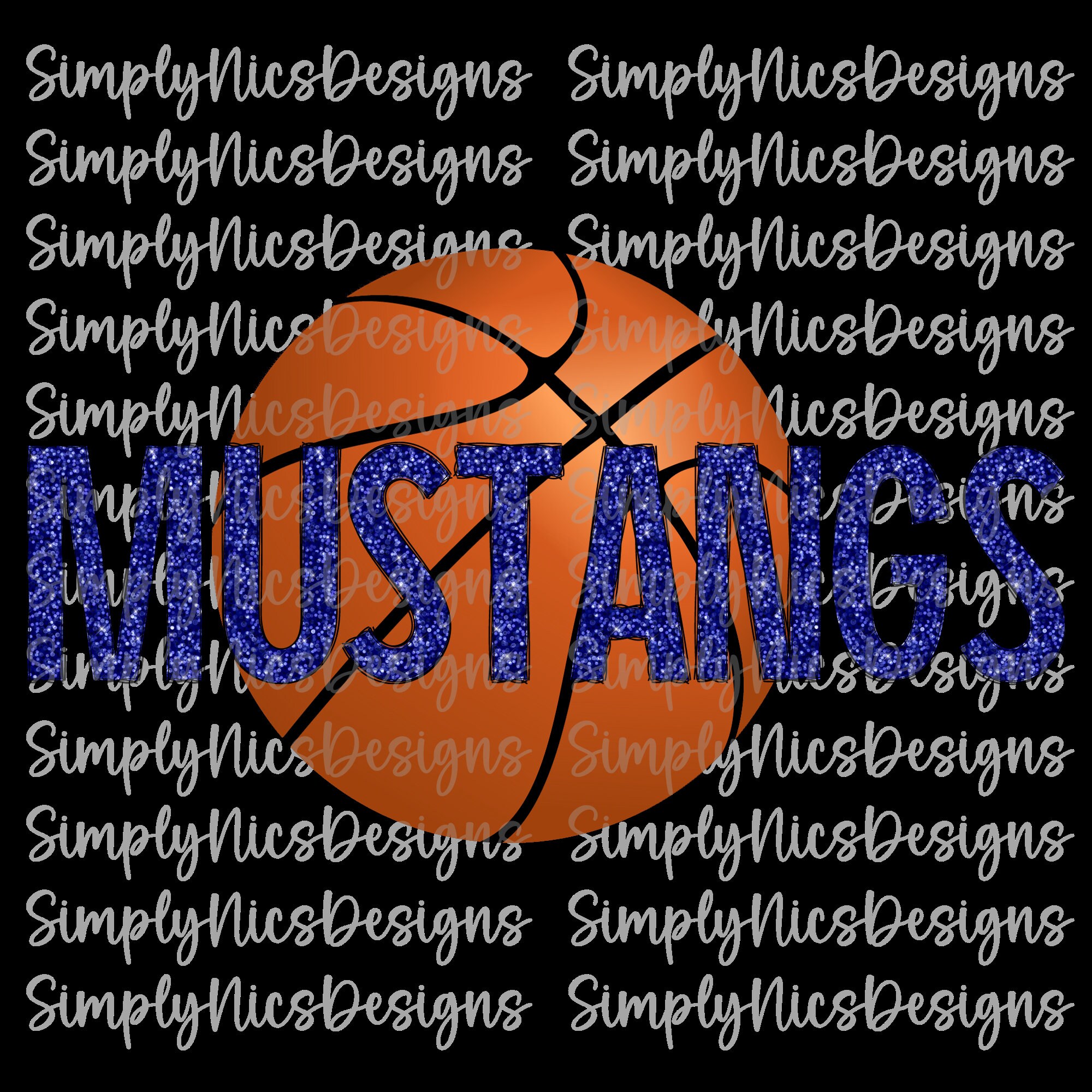 Mustangs Basketball PNG Etsy