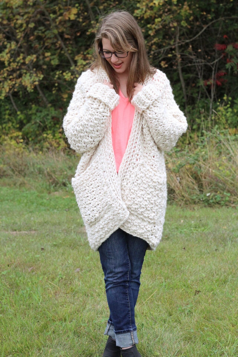 Cloud Cardigan Pattern Crochet Pattern Super Chunky Cardigan | Etsy