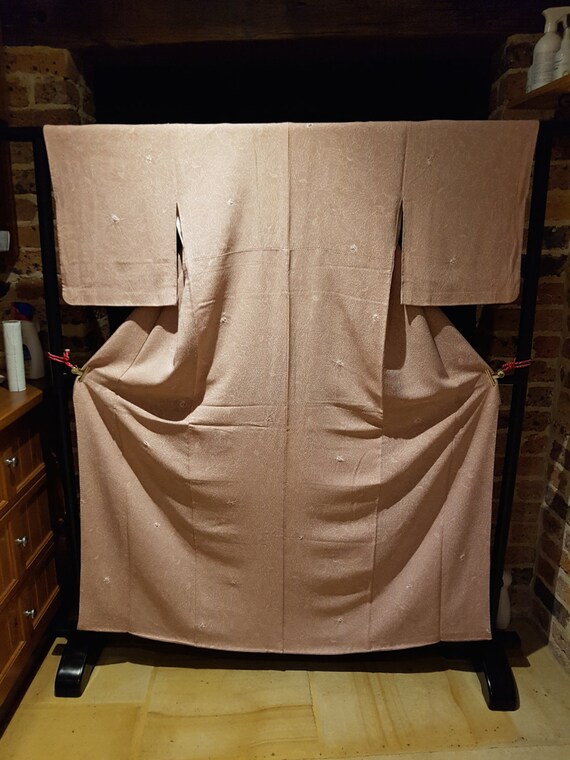 Shoken Silk Shibori Komon Kimono - Shibori Dyed Ca