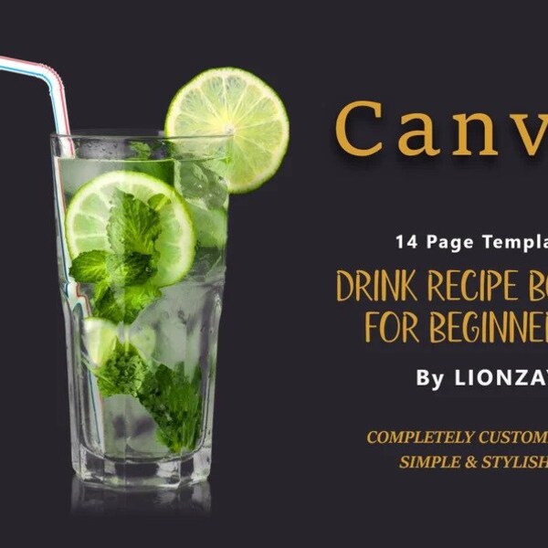 Drink Recipe Cards Etsy