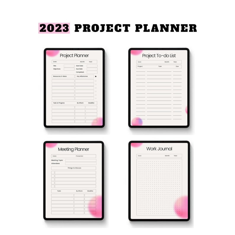 2023 Digital Daily and Weekly Schedule Planner Personal Downloadable