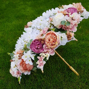 Bridal Umbrella Flower Girl Parasol Bridal Floral Umbrella  Wedding Photography Decor Window Shop Display Spring Summer Catwalk Decor