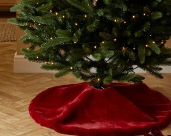 Faux Fur Christmas Tree Skirt 90cm Festive Tree Skirt Seasonal Christmas Tree Cover Home Decor