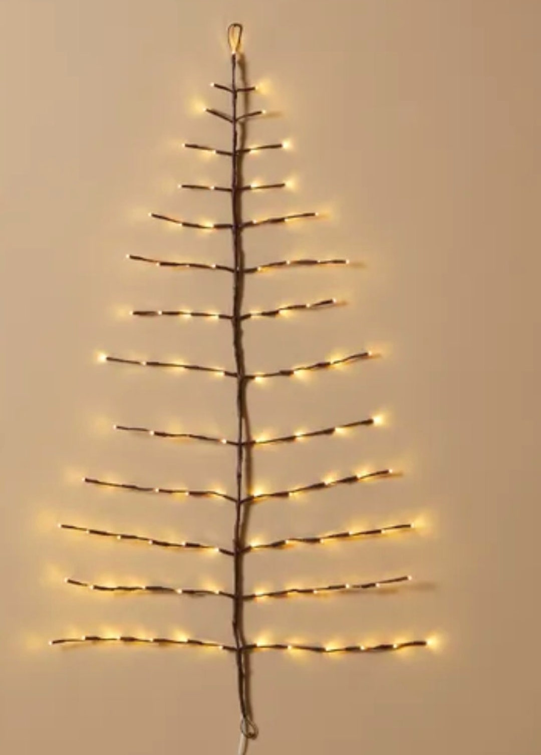 4ft Wall Mounted Twig Tree Light up Twig Tree Black Led Ladder Tree