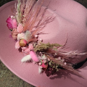 Dried Flower Belt Decoration For Hat ,Festival Hat Ribbon ,Fedora Hat Dried Flower Ribbon , Boho Hat Wear ,Ladies Headwear, Dried Flower