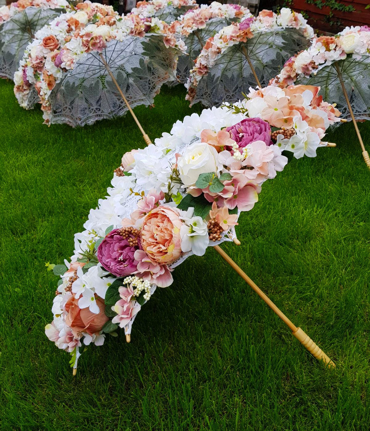 Bridal Umbrella Flower Girl Parasol Bridal Floral Umbrella Etsy