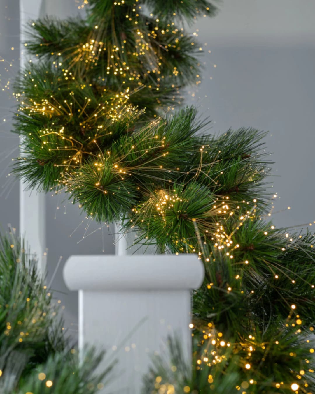 Guirlande LED avec 10 décorations étoile en bois 1.8m