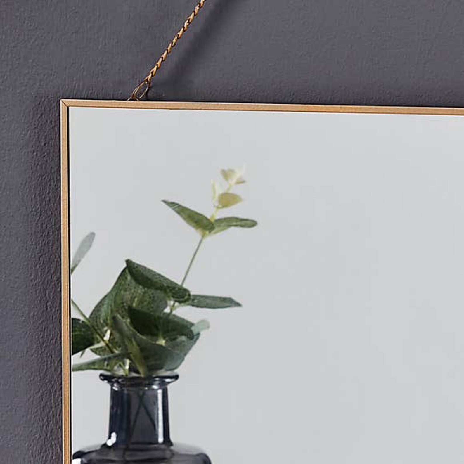 Gold Metal Chain Hanging Mirror Boho Decorative Mirror Round Etsy UK