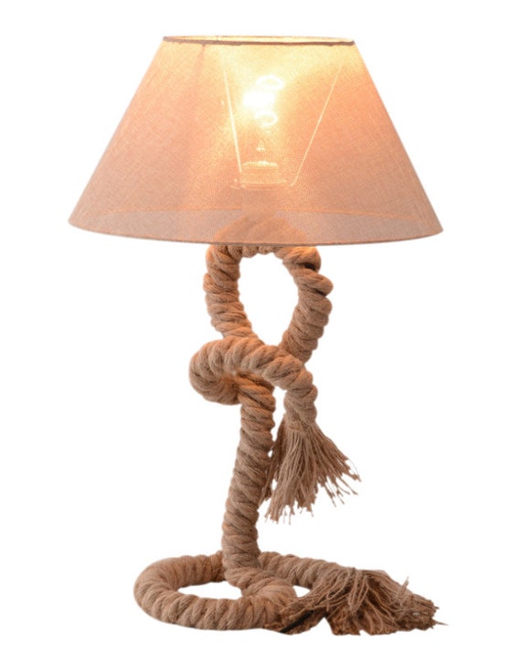 Nautical Twisted Rope Table Lamp Bright Led Rope Light Office Pub