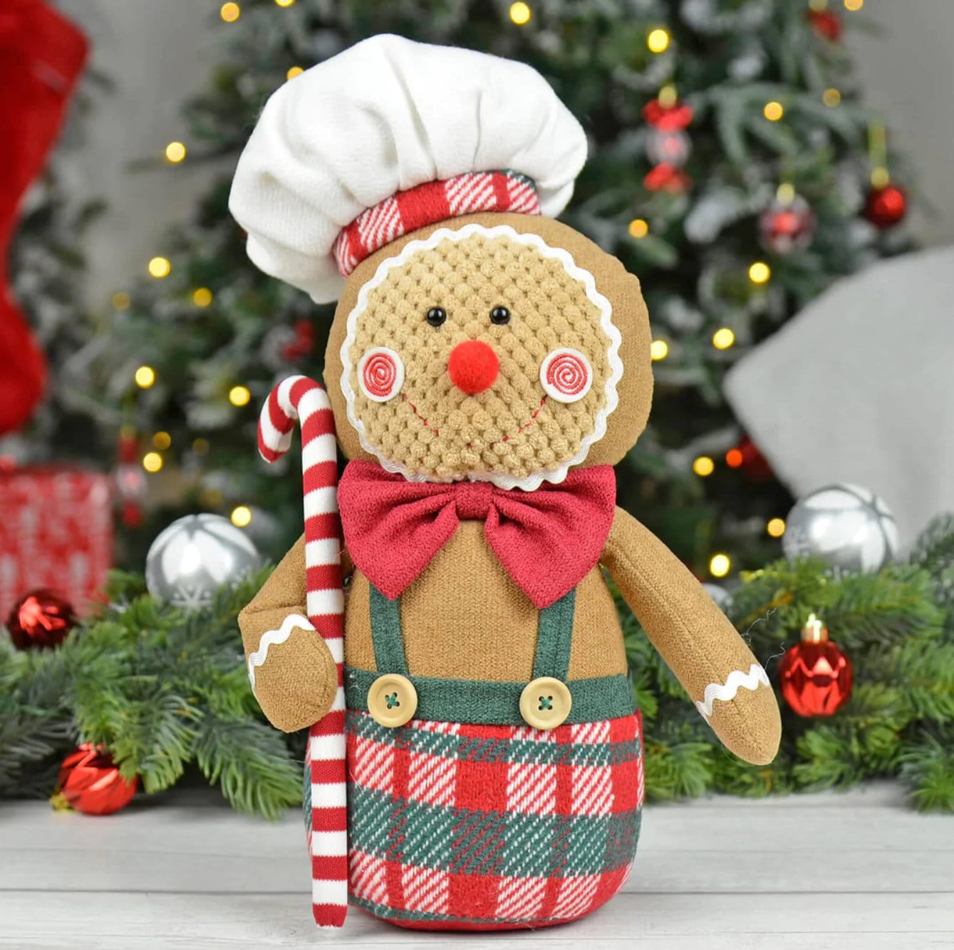 Fabric Gingerbread Figure Novelty Christmas Decoration 33cm - Etsy ...