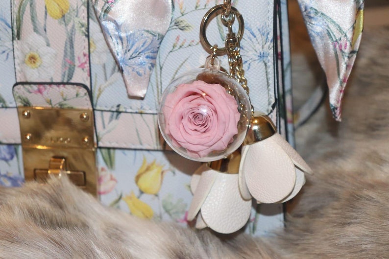 Mother/'s Day Gift Timeless Rose Bauble Keychain Preserved Forever Rose Valentines Day Girlfriend Gift Eternal Rose
