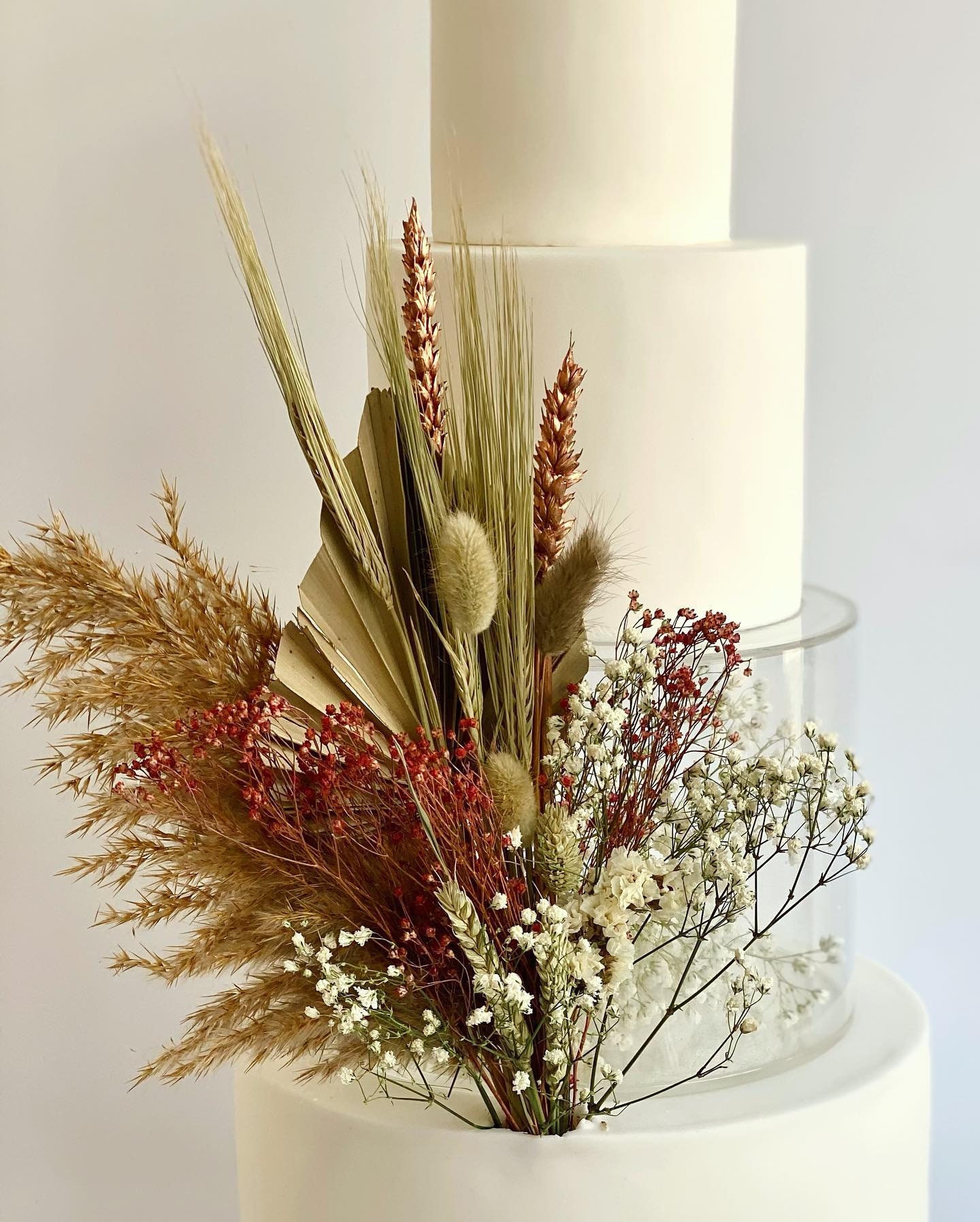 Wedding Cake Topper Dried Flower Bouquet Cake Topper Boho Cake Etsy UK