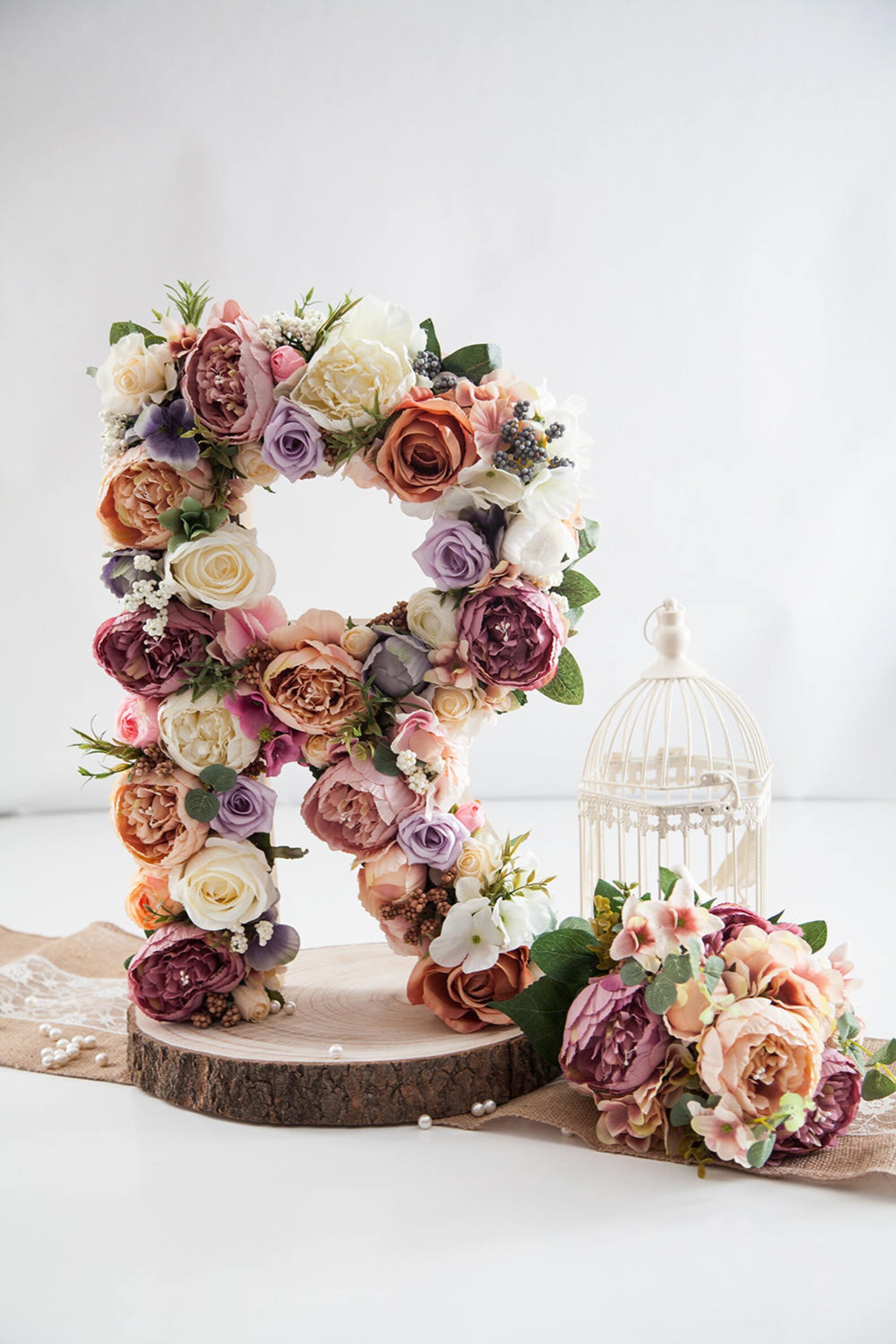 Large Floral Letter 50cm Nursery Decor Letter Baby Shower Gift Etsy