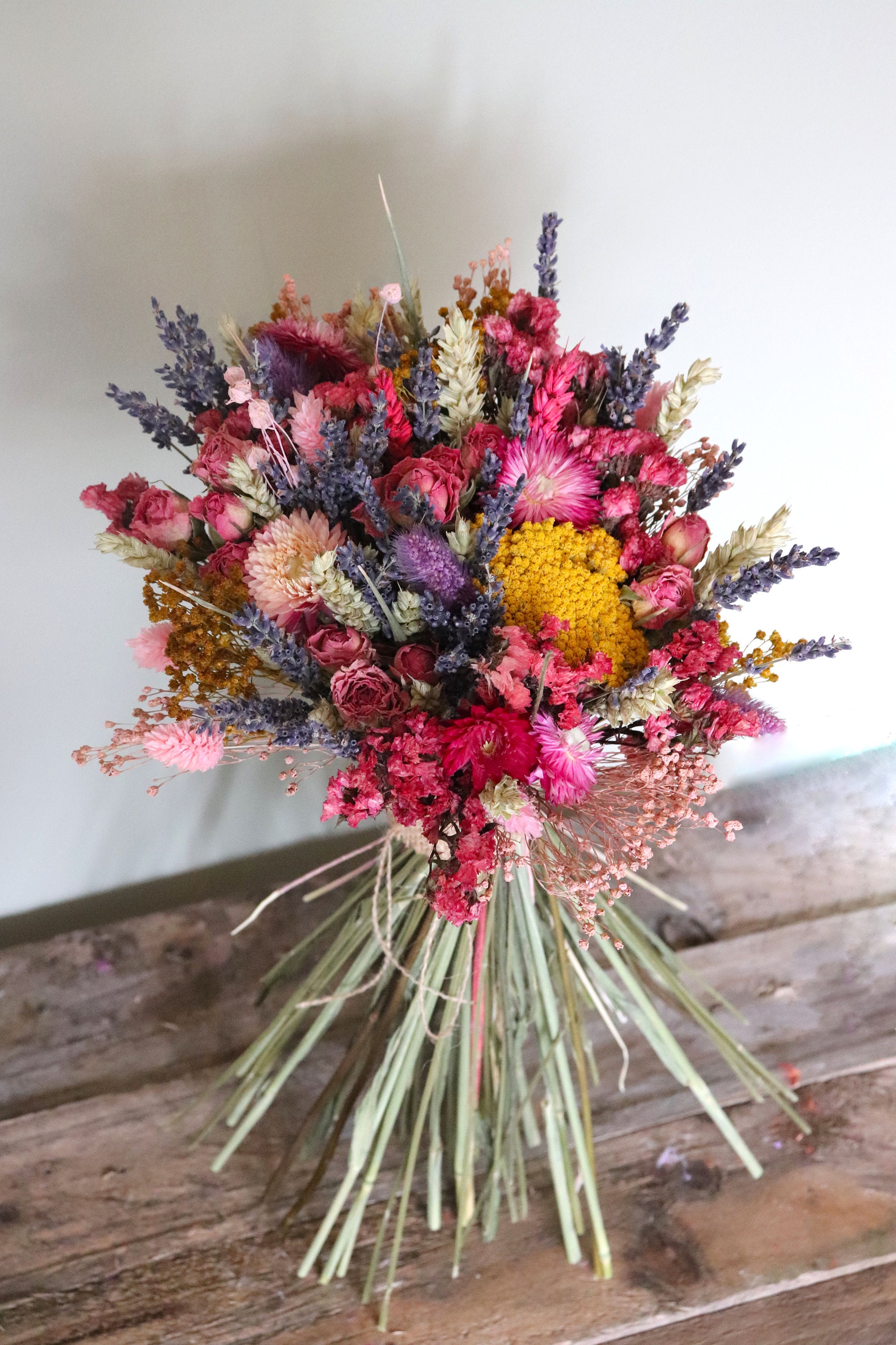 SAINT RAPHAËL bouquet di fiori secchi, decorazione primaverile in fiore  essiccato e stabilizzato, decorazione di fiori secchi, regalo festa della  mamma -  Italia