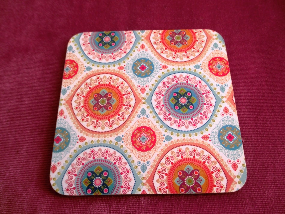 Lot de 6 Dessous Verre Mandala.