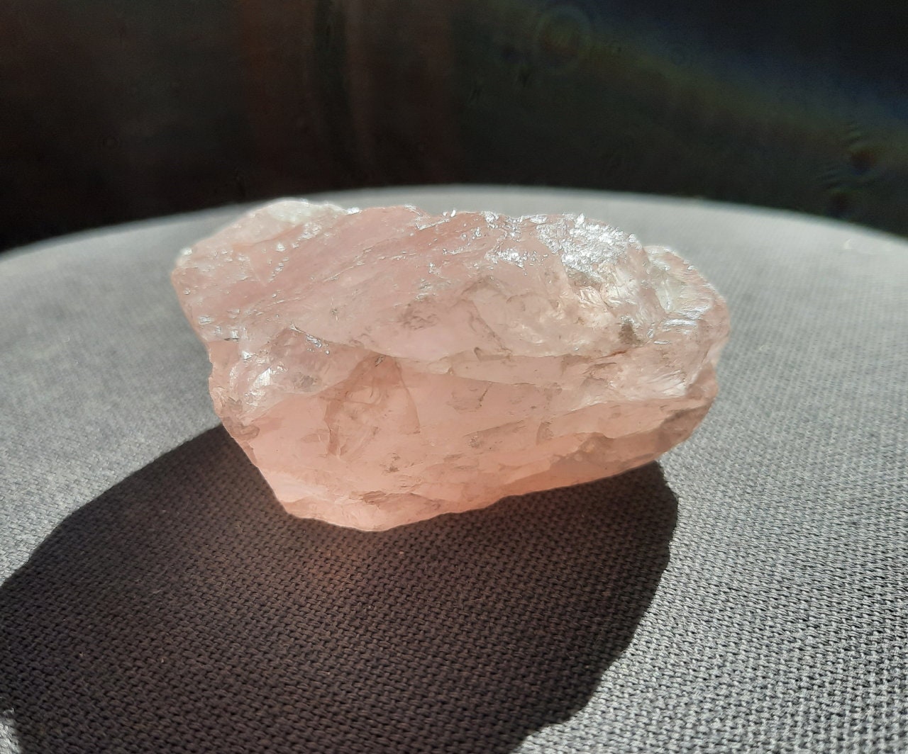 Bloc de Quartz Rose Brut, Pierre Lithothérapie.