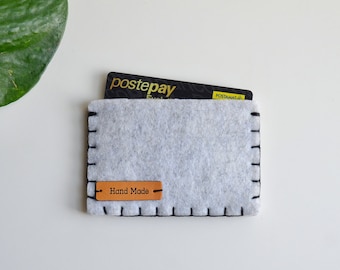 Card holder, wallet, document holder, card organizer, mini, slim wallet, eco wool felt wallet, minimalist style