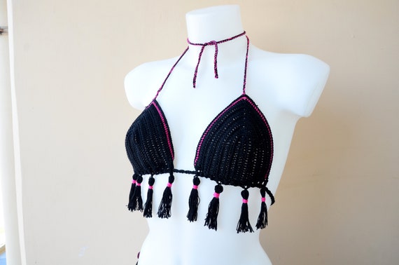 Fringe top two piece swimsuit best sale