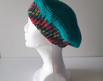 Multicolor Basque handmade in crochet / colorful woman hat/ imaginative and original hat