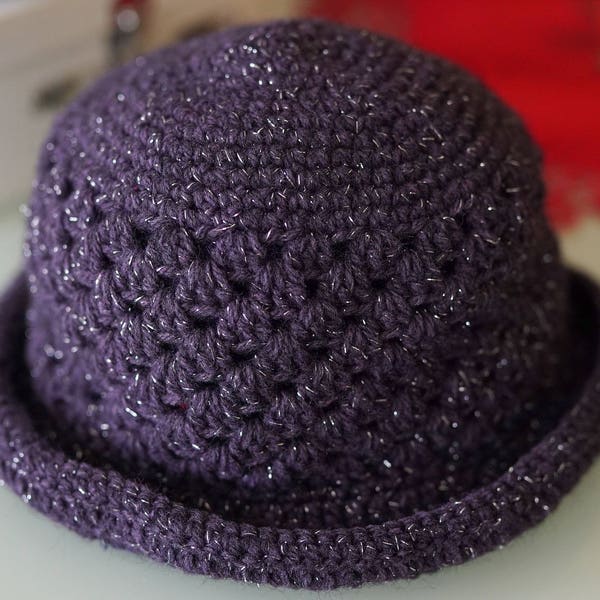 Cappello Da Pescatore In Maglia Fatto A Mano – Cloche In Cotone Pieghevole, Taglia Regolabile (Nero/Bianco)