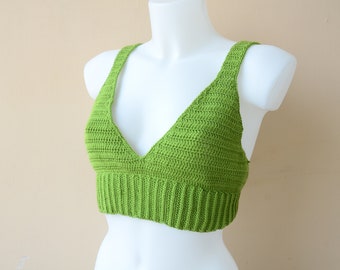 Top Crop crochet green/ fashion/ fashion outfit 2018