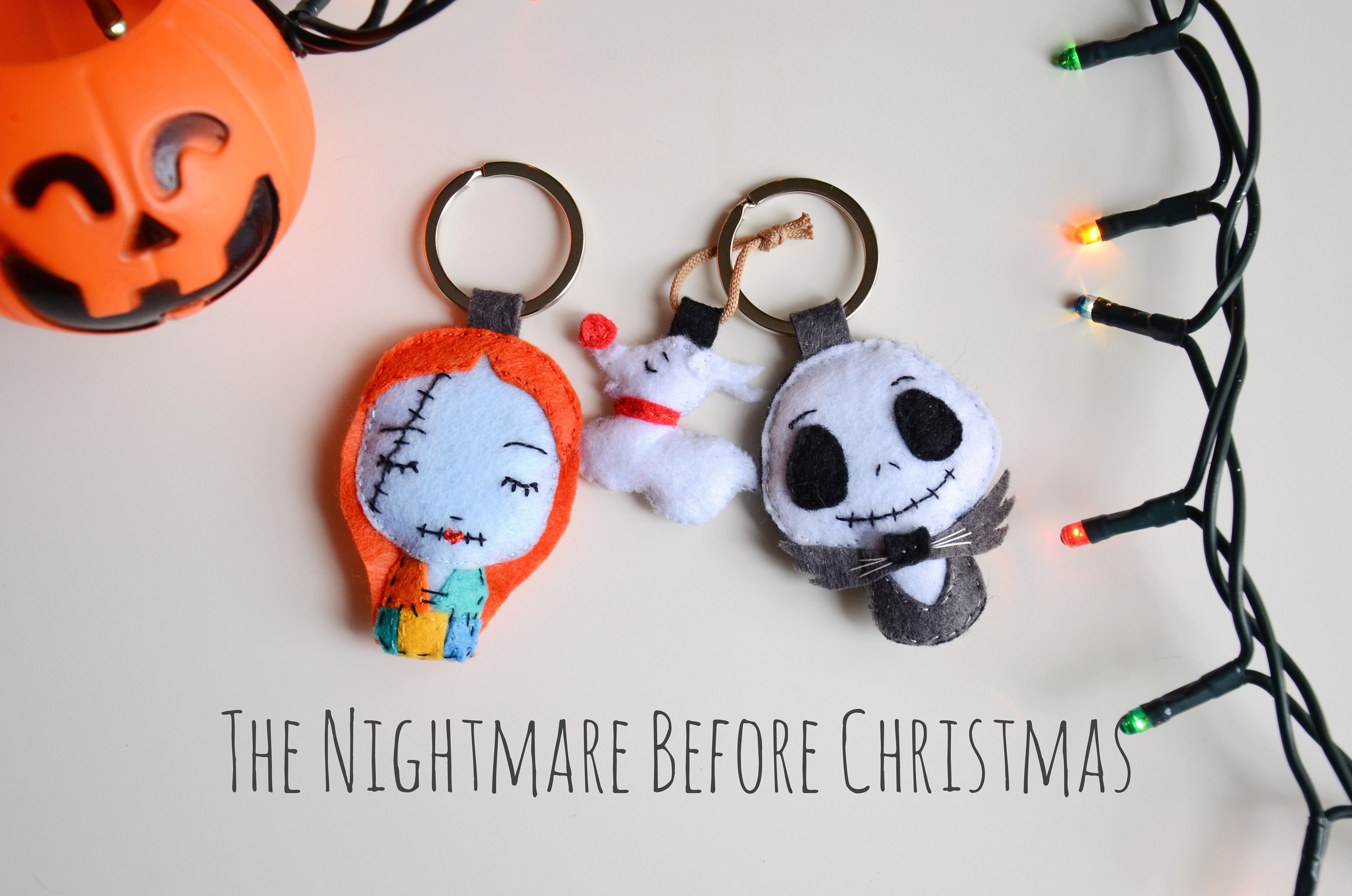 The Nightmare Before Christmas Felt Keychain / Threes Jack - Etsy