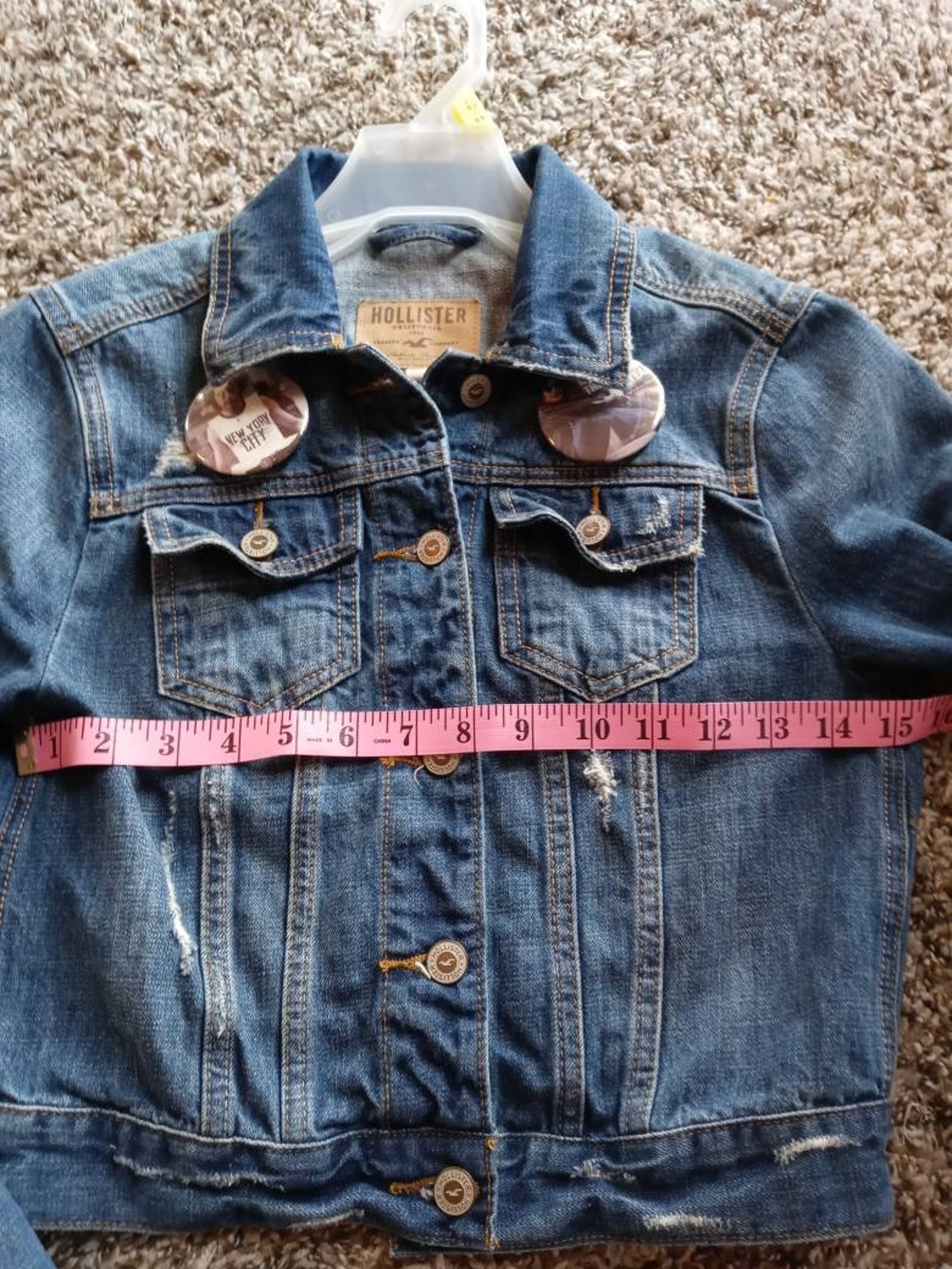 John Lennon Jean Jacket Small with buttons | Etsy