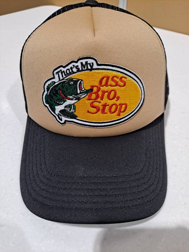 That's My Ass Bro Cappello Da Trucker Con Ricamo – Berretto Snapback Pesca Schiuma Mesh, Divertente E Originale - 2