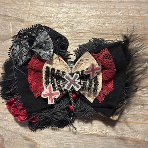 Red Black and Tan Kpop Boy Band Korean Music Hairbow | Birthday Hair Bow | Party Hair bow | Photo Shoot | Hairbow